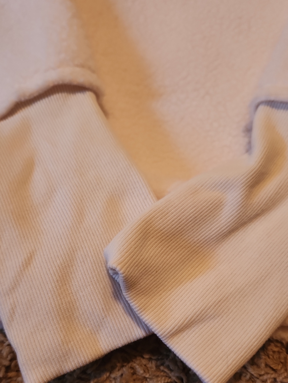 Free People Cozy Crop Half-Zip Sherpa Pullover XL - Picture 3 of 10
